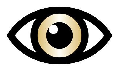 Golden Eye vector illustration.