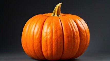 Fresh, bright orange pumpkin with its ribbed surface enriches culinary delights. Culinary enrichment, versatile ingredient, seasonal essence. Generated by AI
