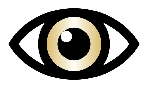 Golden Eye vector illustration.