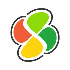 手描き風の日本のシルバーマーク / 高齢運転者標識 - 高齢者ドライバーのイメージ素材