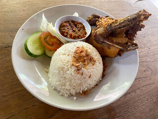 fried duck meat