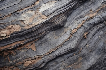 Exploring the Intricate Patterns and Texture of Shale: A Macro Photo Unveiling Earth's Geological History and Natural Beauty'