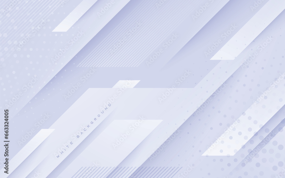 Poster abstract white background with diagonal shapes and halftones