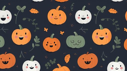  a bunch of pumpkins that are on a black background.  generative ai