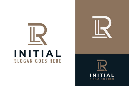 Initial LR RL Law Attorney Legal Pillar Lawyer Justice Monogram Logotype Professional Logo Design Branding Template