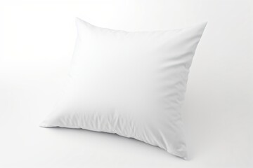 Fototapeta na wymiar A white cushion isolated on a white background