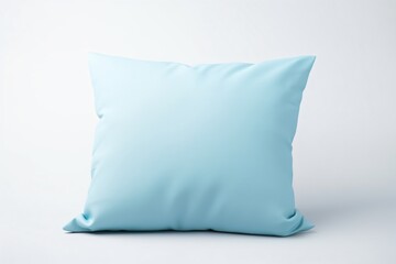 A blue cushion isolated on a white background