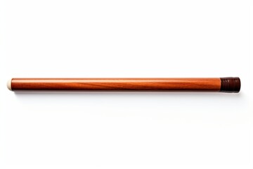A wooden pencil isolated on a plain white background