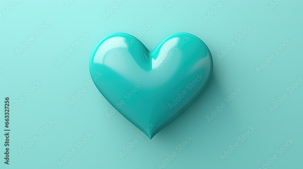 Aufkleber a blue heart shaped object on a blue background with room for text or image to be used as a backgrou