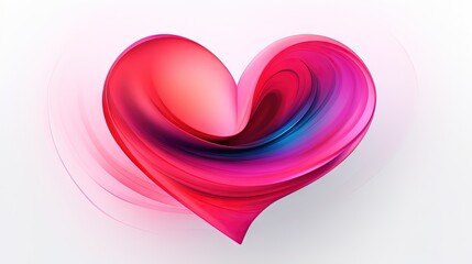  a heart shaped object with a pink and blue swirl on it.  generative ai
