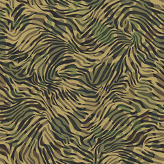 Camouflage texture for army clothing. Zebra stylish safari camo background.