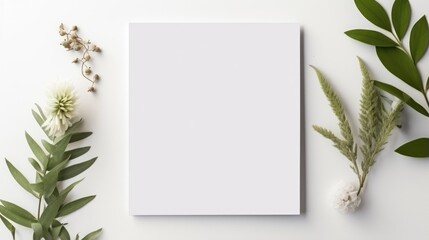 White Box paper Blank Mockup on light grey background - obrazy, fototapety, plakaty