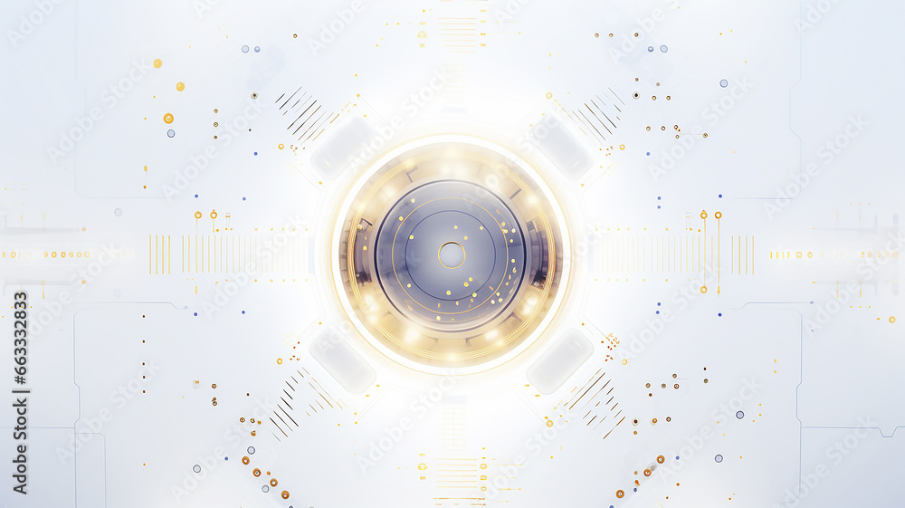 Aufkleber white computer chip light fluorescent button isolated on the background computer graphics website design
