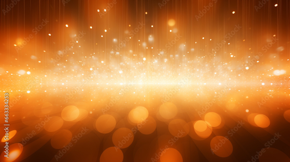 Poster desktop wallpaper. moving orange light bokeh background. bokeh background in random order.
