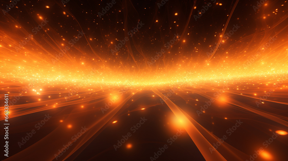 Poster desktop wallpaper. moving orange light bokeh background. bokeh background in random order.