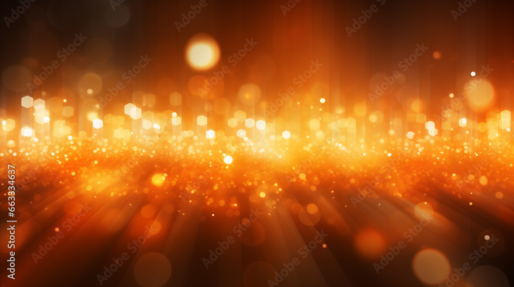 Poster desktop wallpaper. moving orange light bokeh background. bokeh background in random order.