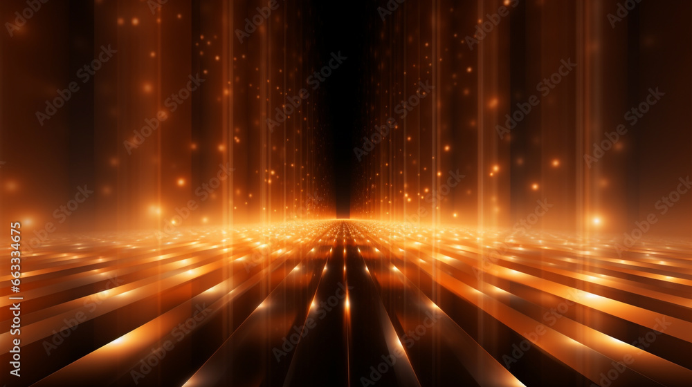 Poster desktop wallpaper. moving orange light bokeh background. bokeh background in random order.
