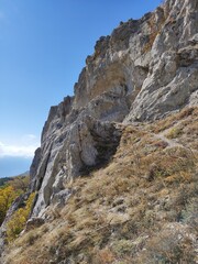 Landscape of autumn mountains and forest of Crimea