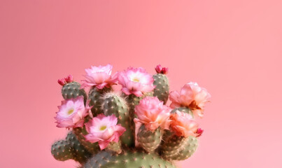 Obraz premium Delightful floral and cacti display.