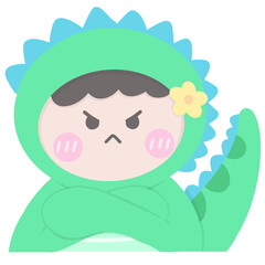 Baby dinosaur angry 