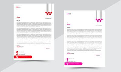 Simple, creative, modern, unique & clean letterhead  design set a4 sizes.