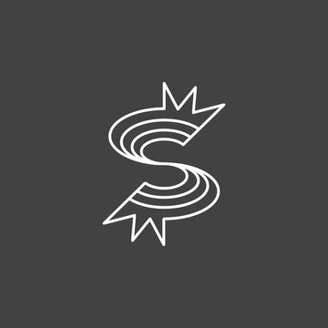 The is the letter S orbit. Elegant and outline.