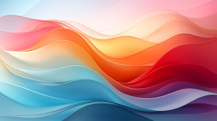abstract colorful wavy perspective with fractals and curves background 16:9 widescreen wallpapers - obrazy, fototapety, plakaty