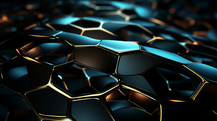 Fototapeta premium abstract dark 3D perspective with fractals background 16:9 widescreen wallpapers
