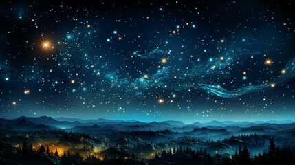 abstract cosmic perspective with landscapes and stars background 16:9 widescreen wallpapers