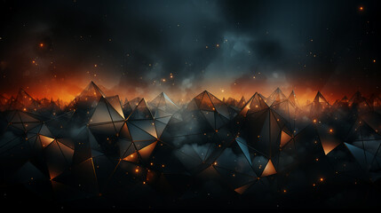 abstract dark burning perspective with triangles background 16:9 widescreen wallpapers