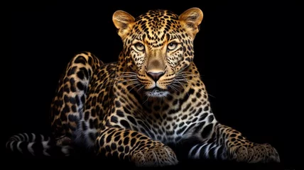 Foto auf Acrylglas Leopard 座っているヒョウ