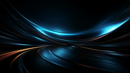 Fototapeta na wymiar abstract dark fractal perspective with curves background 16:9 widescreen wallpapers