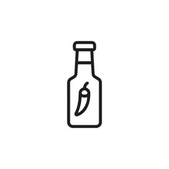 Hot Sauce icon vector. Linear style sign for mobile concept and web design. Hot Sauce symbol illustration. Pixel vector graphics - Vector.	