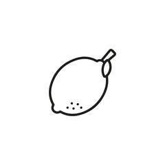 Lemon icon vector. Linear style sign for mobile concept and web design. Lemon symbol illustration. Pixel vector graphics - Vector.	