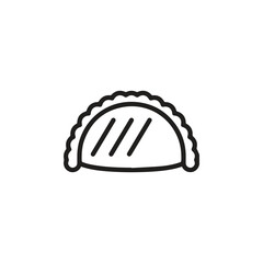 Pasty icon vector. Linear style sign for mobile concept and web design. Pasty symbol illustration. Pixel vector graphics - Vector.	