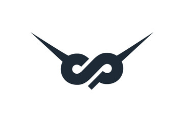 The logo is the owl head infinity. Or S Letter. unique an elegant.