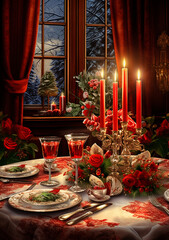 Christmas dining room