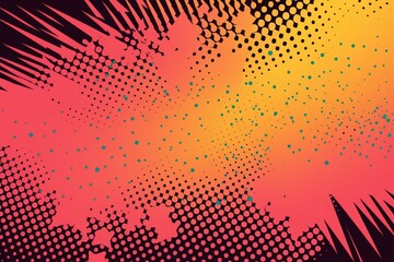 A lively comic book texture background with pop art illustration