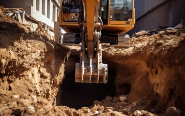 Deep Excavations Tools in Foundation Engineering - obrazy, fototapety, plakaty