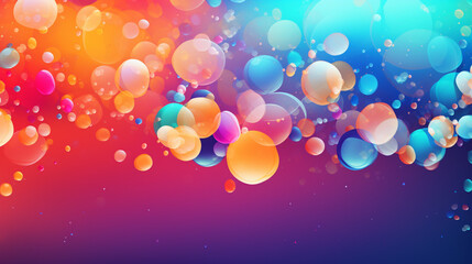 Obraz na płótnie Canvas Colorful bubbles with colorful gradients and various sizes. Image concept for desktop wallpaper and banner. 