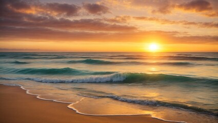 Golden Horizon: Ocean Sunrise