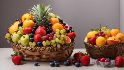 fruit basket with fruits