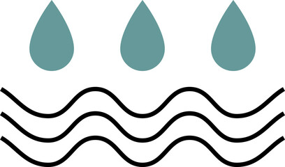 Fototapeta premium Water drop line icon