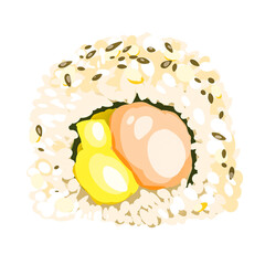 maki roll food digital paint