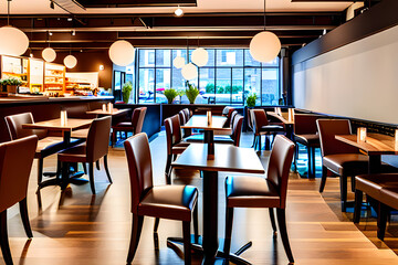 interior of cafe.generative AI