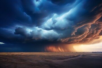 long exposure image of moving storm clouds