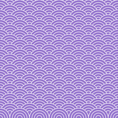 Purple Japanese wave pattern background. Japanese seamless pattern vector.  Waves background illustration. for clothing, wrapping paper, backdrop, background, gift card. 