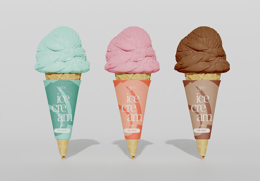 Ice Cream Jars Packaging Mockup
