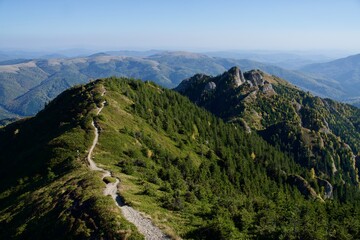 view from the mountain, Zaganu Mountain, Ciucas Mountains, Romania 