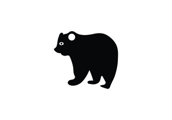 Stylish minimal style Asiatic Black Bear icon illustration design